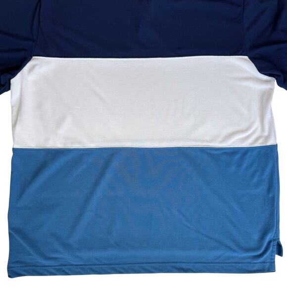 Chaps Colorblock Polo Shirt Men's XXL 2XL Blue White Classic Fit Casual Everyday - Picture 9 of 9